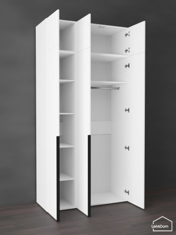 Шкаф с антресолью 1200 мм Linnea MHR-3A-1 2450х1200х510 (Белый-М 11.1.2) в Ивделе - ivdel.mebel-e96.ru