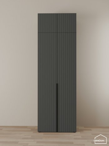 Шкаф с антресолью 800 мм Linnea MHR-2A-1 2450х800х510 (Графит-М 11.1.25) в Ивделе - ivdel.mebel-e96.ru