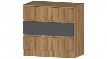 Комод 3 ящика Ленора вотан/Графит (Лин) в Ивделе - ivdel.mebel-e96.ru