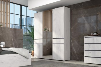 Шкаф 1600 мм Лиана графит (Зарон) в Ивделе - ivdel.mebel-e96.ru