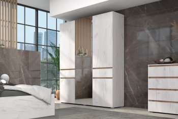 Спальный гарнитур Лиана золотой, модульный (Зарон) в Ивделе - ivdel.mebel-e96.ru