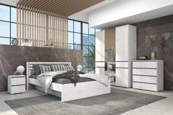Спальный гарнитур Лиана графит, модульный (Зарон) в Ивделе - ivdel.mebel-e96.ru