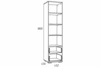 Стеллаж Лилу НМ 041.03 (Silva) в Ивделе - ivdel.mebel-e96.ru