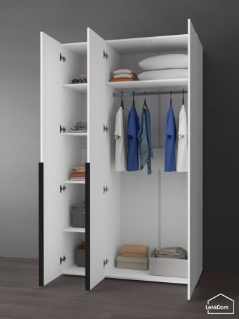 Шкаф Linnea MHR-3-1 2050х1200х510 (Белый-М 11.1.1) в Ивделе - ivdel.mebel-e96.ru