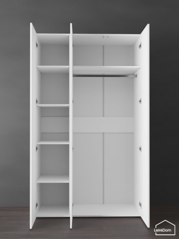 Шкаф Linnea MHR-3PO-1 2050х1200х510 (Белый-М 11.1.2) в Ивделе - ivdel.mebel-e96.ru