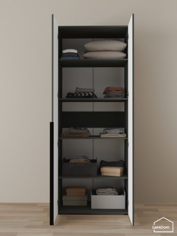 Шкаф Linnea MHR-2-2 2050х800х510 (Графит-М 11.1.25) в Ивделе - ivdel.mebel-e96.ru