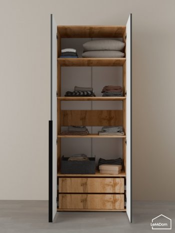 Шкаф Linnea MHR-2-4 2050х800х510 (ДВ-М 11.1.25) (1) в Ивделе - ivdel.mebel-e96.ru