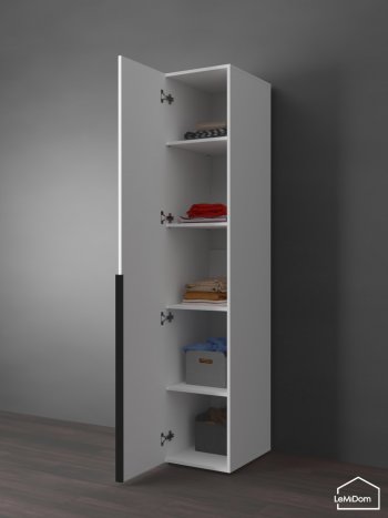 Шкаф Linnea MHR-1-2 2050х400х510 (Белый-М 11.1.2) в Ивделе - ivdel.mebel-e96.ru