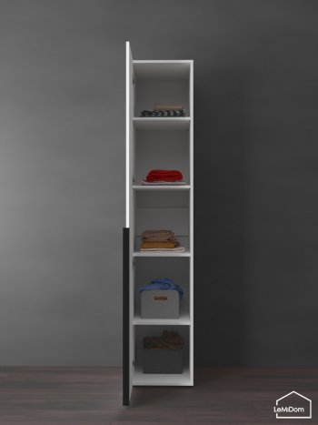 Шкаф Linnea MHR-1-2 2050х400х510 (Белый-М 11.1.2) в Ивделе - ivdel.mebel-e96.ru