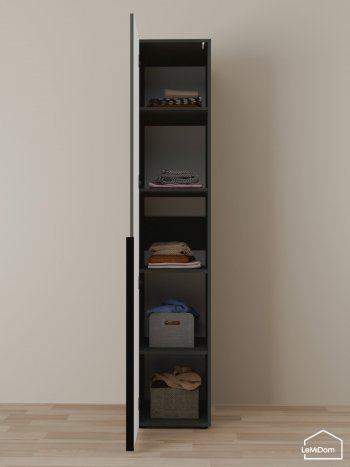 Шкаф Linnea MHR-1-2 2050х400х510 (Графит-М 11.1.25) в Ивделе - ivdel.mebel-e96.ru