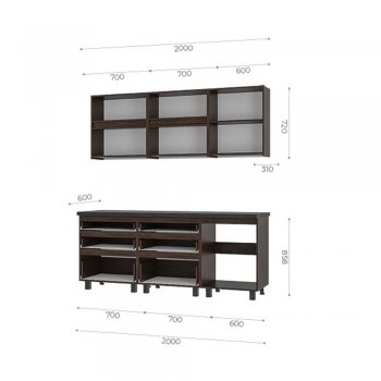 Кухонный гарнитур Лофт 2000 мм (БТС) в Ивделе - ivdel.mebel-e96.ru