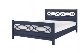 Кровать из массива Лоренса Темный лазурный (БМ) в Ивделе - ivdel.mebel-e96.ru