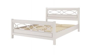 Кровать из массива Лоренса льняной (БМ) в Ивделе - ivdel.mebel-e96.ru