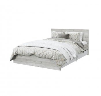 Кровать с ящиками Лори дуб серый (МЛК) в Ивделе - ivdel.mebel-e96.ru
