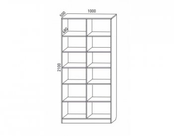 Шкаф распашной 1000 мм М6-2.4 Б+Б 100 (М6) в Ивделе - ivdel.mebel-e96.ru