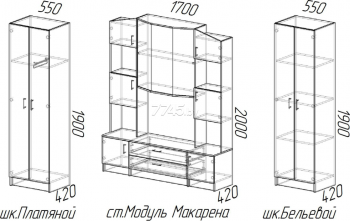 Стенка Макарена (ЭРА) в Ивделе - ivdel.mebel-e96.ru