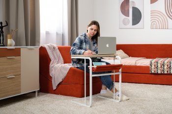 Стол журнальный Марвэл 12.122 белый (Моби) в Ивделе - ivdel.mebel-e96.ru
