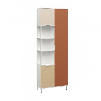 Шкаф комбинированный Марвэл 13.22 бел (Моби) в Ивделе - ivdel.mebel-e96.ru | фото