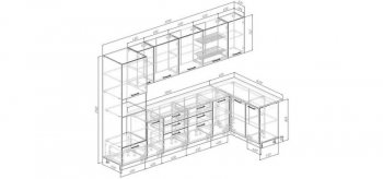 Угловой кухонный гарнитур Меренга 3200*1400 мм, МДФ Sanvut в Ивделе - ivdel.mebel-e96.ru