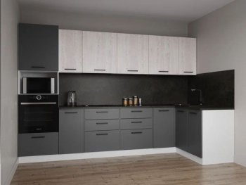 Угловой кухонный гарнитур Меренга 3200*1400 мм, МДФ Sanvut в Ивделе - ivdel.mebel-e96.ru