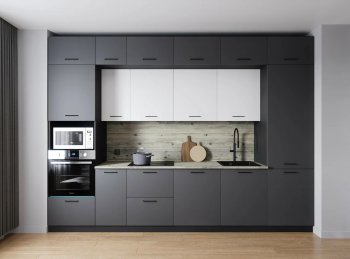 Кухонный гарнитур Меренга 3400 мм МДФ (Санвут) в Ивделе - ivdel.mebel-e96.ru