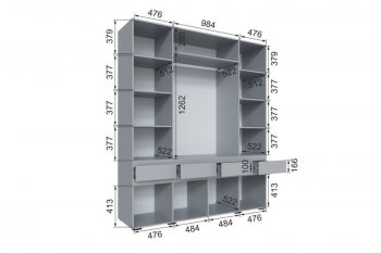 Шкаф 2000 мм Мерида серый камень/графит (Микон) в Ивделе - ivdel.mebel-e96.ru