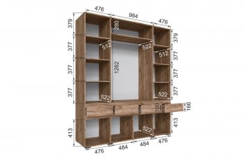 Шкаф 2000 мм Мерида крафт табачный/белый (Микон) в Ивделе - ivdel.mebel-e96.ru