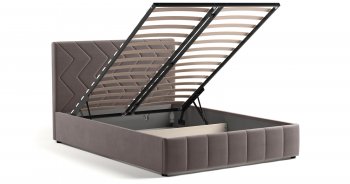 Кровать с подъемным механизмом Милана 1400 (серо-коричневый) (НиК) в Ивделе - ivdel.mebel-e96.ru