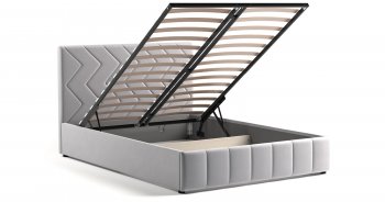Кровать с подъемным механизмом Милана 1400 (светло-серый) (НиК) в Ивделе - ivdel.mebel-e96.ru