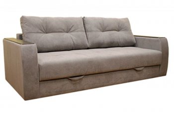 Диван Милан 3, НПБ, ткань Монако 06 (серый) (Хит Диван) в Ивделе - ivdel.mebel-e96.ru