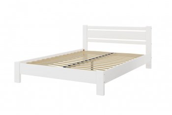 Кровать из массива Милс белый античный (БМ) в Ивделе - ivdel.mebel-e96.ru