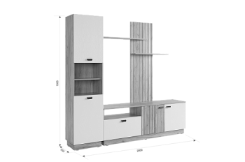 Стенка Моди К1 (Мебельсон) в Ивделе - ivdel.mebel-e96.ru