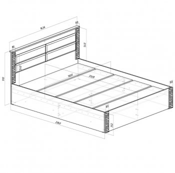 Кровать двуспальная Монако КР-16 кашемир (БТС) в Ивделе - ivdel.mebel-e96.ru