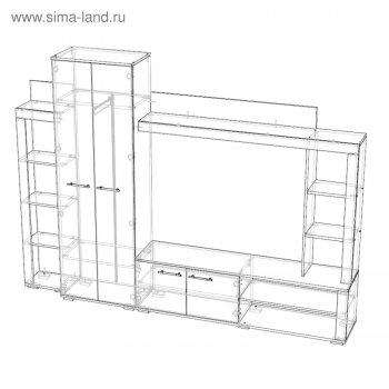 Стенка Монако (Лин) в Ивделе - ivdel.mebel-e96.ru