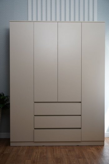 Шкаф распашной Мори 1600 мм сатин (ДСВ) в Ивделе - ivdel.mebel-e96.ru