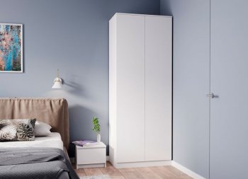 Шкаф двустворчатый Мори МШ800.1 белый (ДСВ) в Ивделе - ivdel.mebel-e96.ru