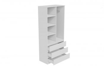 Шкаф 900 мм Мори 900.2 белый высота 2100 мм (ДСВ) в Ивделе - ivdel.mebel-e96.ru