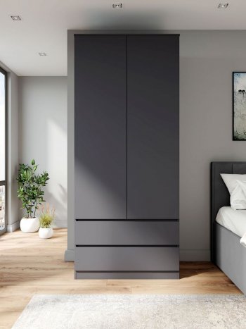 Шкаф 900 мм Мори 900.2 графит высота 2100 мм (ДСВ) в Ивделе - ivdel.mebel-e96.ru