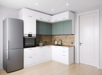 Кухонный гарнитур угловой Муссон 2200*1700 мм (Санвут) в Ивделе - ivdel.mebel-e96.ru