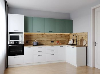 Угловой кухонный гарнитур Муссон 3200*1400 мм (Санвут) в Ивделе - ivdel.mebel-e96.ru