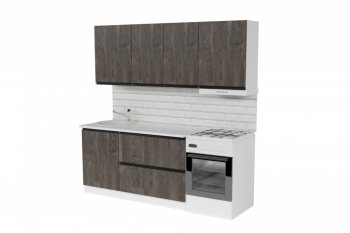 Кухонный гарнитур Ноктюрн макси 1800 мм (Герда) в Ивделе - ivdel.mebel-e96.ru