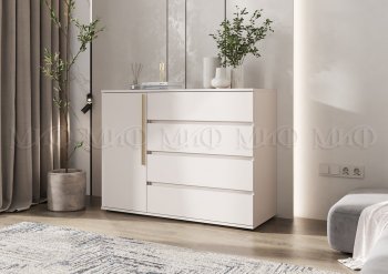 Комод 1 дверь 4 ящика (1200) Норд, кашемир (Миф) в Ивделе - ivdel.mebel-e96.ru