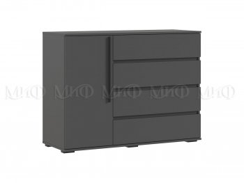 Комод 1 дверь 4 ящика (1200) Норд, графит (Миф) в Ивделе - ivdel.mebel-e96.ru