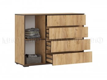 Комод 1 дверь 4 ящика (1200) Норд, дуб крафт (Миф) в Ивделе - ivdel.mebel-e96.ru