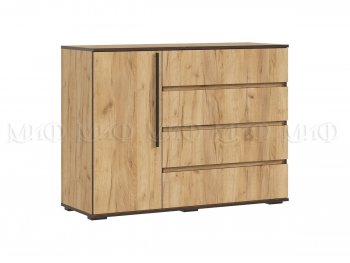 Комод 1 дверь 4 ящика (1200) Норд, дуб крафт (Миф) в Ивделе - ivdel.mebel-e96.ru