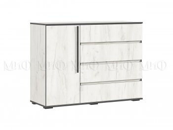 Комод 1 дверь 4 ящика (1200) Норд, крафт белый (Миф) в Ивделе - ivdel.mebel-e96.ru