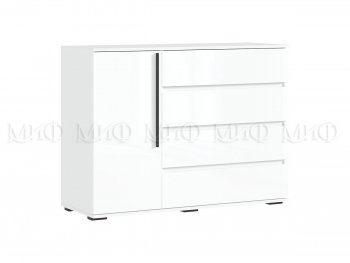 Комод 1 дверь 4 ящика (1200) Норд,  белый (Миф) в Ивделе - ivdel.mebel-e96.ru
