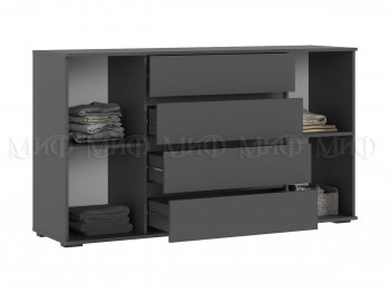 Комод 2 двери 4 ящика (1600) Норд, графит (Миф) в Ивделе - ivdel.mebel-e96.ru