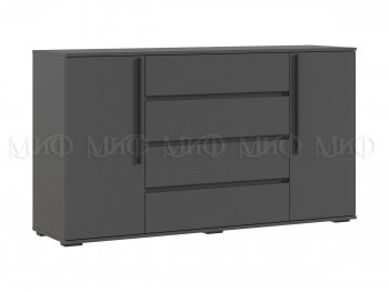 Комод 2 двери 4 ящика (1600) Норд, графит (Миф) в Ивделе - ivdel.mebel-e96.ru