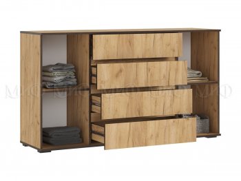 Комод 2 двери 4 ящика (1600) Норд, крафт (Миф) в Ивделе - ivdel.mebel-e96.ru